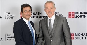 CEO of Monash South Africa Sharad Mehra and former UK Prime Minister Tony Blair.