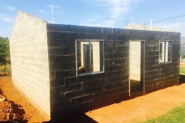 One of the incomplete houses of the R2.1bn Vulindlela Housing Project in Pietermaritzburg. Photo: Nompendulo Ngubane