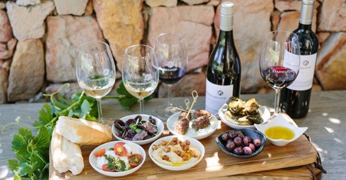 Wine and food offering at Gabrielskloof