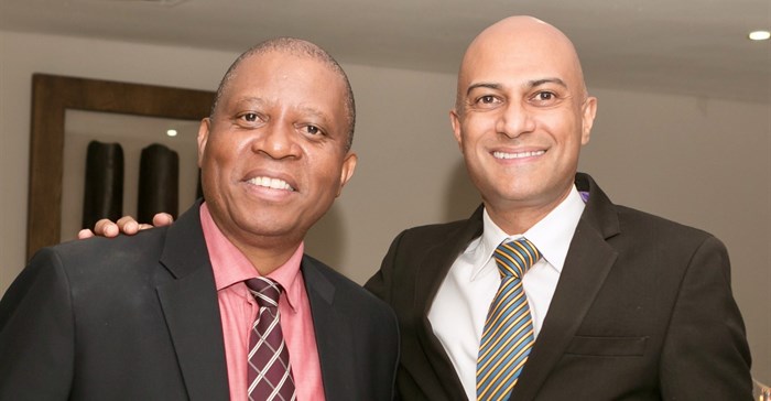 Executive mayor of the City of Johannesburg Councillor Herman Mashaba and SAPOA CEO Neil Gopal.