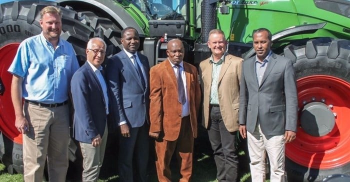 L-R: Godfried Heydenrych (CEO BHBW Southern Africa), Roland Schuler (Member of the Management Board BHBW), Hon. Amadou Coulibaly (Minister of Agriculture Ivory Coast), Hon. Senzeni Zokwana (Minister of Agriculture, Forestry and Fisheries of South Africa), Gary Collar (Senior Vice President AGCO Corporation Asia Pacific and Africa), Nuradin Osman (Vice President and General Manager Africa AGCO Corporation)