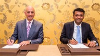 Alex Kyriakidis (President and Managing Director Middle East and Africa Marriott International) and Saleh Said (Director Pennyroyal Gibraltar)