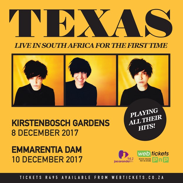 Iconic pop band Texas is coming to South Africa