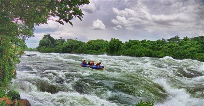 White water rafting on the Nile River at Wildwaters Lodge, Uganda