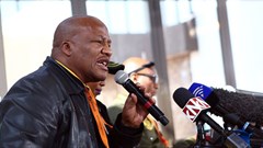 ANC Parliamentary Chief Whip, Jackson Mthembu addresses the media during the ANC Policy conference held at Nasrec. 
Image:
