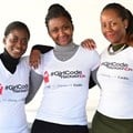 GirlCode founders from left: Jeanette Theu, Tinyiko Simbine and Zandile Keebine.