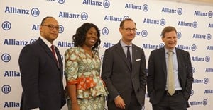 Andreas Berger, AGCS chief regions & markets officer; Delphine Traoré Maïdou, Allianz Africa COO; Oliver Bäte and Coenraad Vrolijk Allianz Africa CEO.