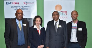 Isaac Motaung (Pick n Pay), Suzanne Ackerman-Berman (Pick n Pay), TP Nchocho (Land Bank) and Syndey Soundy (Land Bank)