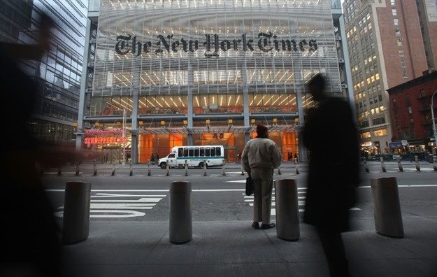 The New York Times reported it swung to profit in the past quarter on gains in digital subscriptions and online advertising |