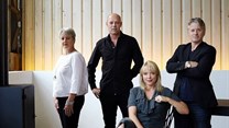Business of Design founders Cathy O Clery, Laurence Brick, Trevyn McGowan and Julian McGowan. Photo: Greg Cox.