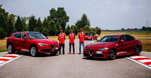 Ferrari racing drivers give Alfa Romeo Giulia Quadrifoglio a go