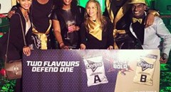 L-R: PepsiCo auditor - Elsa Kubeka; comedian - Lazola Gola; Doritos assistant brand manager - Kudzayi Kanyama; Doritos Battle of the Bold winner - Tarryn Peterson; comedian - Loyiso Gola and Doritos brand manager - Wesley Chetty