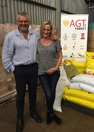 George Tomazos, AGT Foods (left) and Kate Buchanan, RADA (right)
