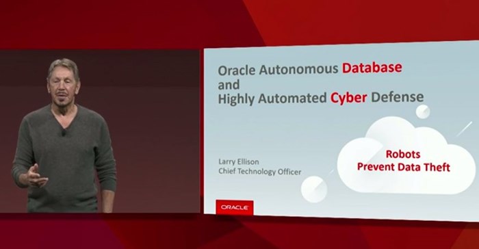 Larry Ellison unveils new machine learning applications for database and cyber security in the opening keynote presentation at Oracle OpenWorld 2017.
