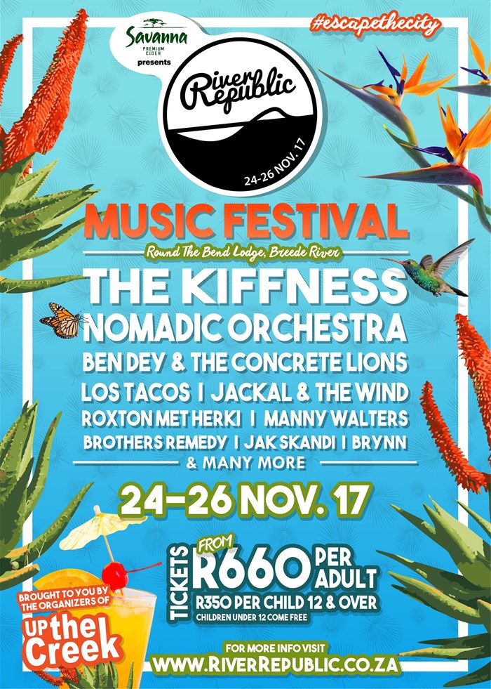 The Kiffness and Nomadic Orchestra to headline at River Republic 2017