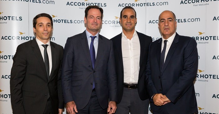 Reda Faceh (Vice President, Development Northern and Western Africa, AccorHotels), Olivier Granet (Managing Director and Chief Operating Officer, AccorHotels Middle East and Africa), Ali Salhab (Shareholder, Noral), Hassan Salhab (Shareholder, Noral)