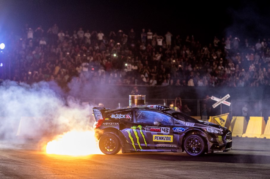 Ken Block on track at the #AutoCIRCUS powered by AutoTrader featuring Gymkhana GRiD