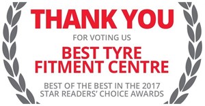The Star readers vote Tiger Wheel & Tyre the &quot;Best Tyre Fitment Centre&quot; in Johannesburg