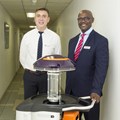 Dr Justin Gavanescu, general manager of Netcare Milpark Hospital, and Dr Skhumbuzo Ngozwana, president and CEO of Kiara Health, distributors of the Xenex
