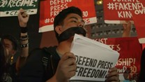 Journalists protest Philippine move to close news website