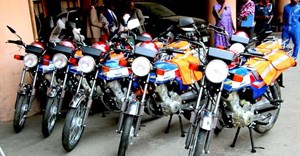 Samples of the motorcycles donated by WHO. Image: Ayodamola Owoseye. Source: