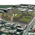 A 3D model of a development scenario in Brisbane’s West End produced using ESRI’s CityEngine program. Author supplied