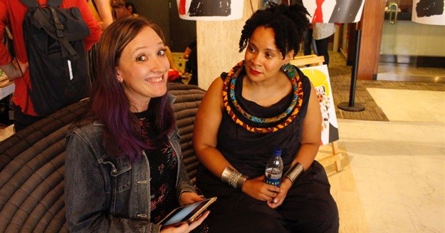 Bizcommunity M&M editor-in-chief, Leigh Andrews with Lebo Mashile © .