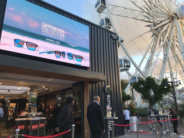 Sunglass Hut's digital signage solution showcases its brand at premium store opening
