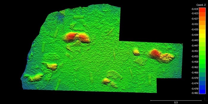 3D image of a portion of the northern surface (courtesy of Richard McCrea)