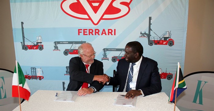 Colin Clegg, regional manager – CVS Ferrari and Mcebisi Mlonzi, chairman and CEO of Ritam Holdings.