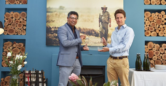 Shabeer Jhetam, CEO of The Glass Recycling Company and James Peech, Managing Director of The Peech Hotel