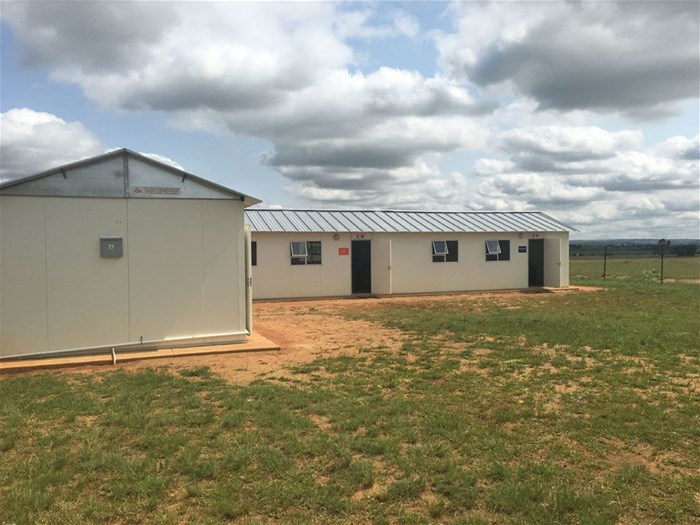 The two new classrooms built at Ubuhle Christian School.