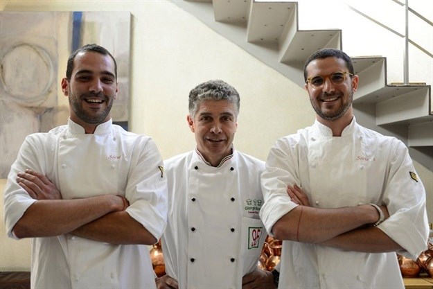 Chefs Nicoló (Nico) Rovarini, Giorgio Nava and Federico (Fede) Rocca.