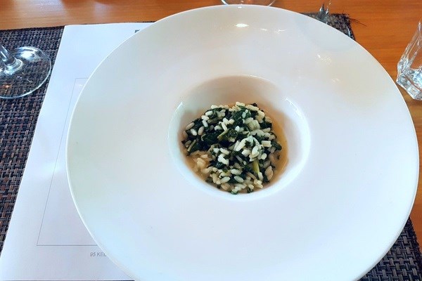 Spinach risotto at 95 Keerom.