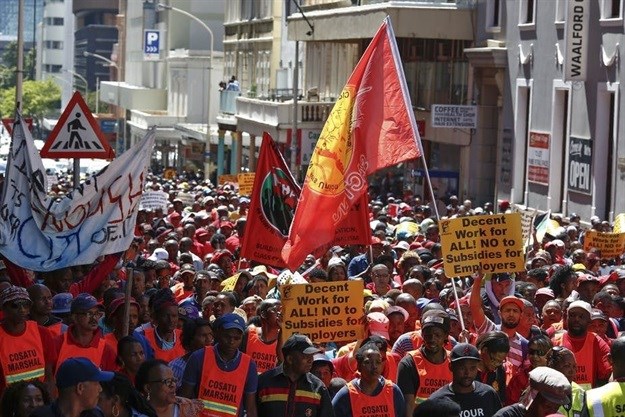 Strikes are a common sight in South Africa. Data helps to put them in context. Nic Bothma/EPA