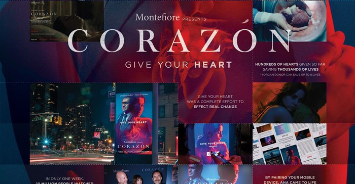 Health & Wellness Lions 2018 Grand Prix winner: The 'Corazon - Give Your Heart' integrated campaign for Montefiore by John X Hannes, New York with production and additional by Harbor Picture Company, New York.