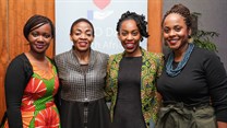 L to R: Emilar Gandhi, Public Policy Manager SADC at Facebook Africa; deputy minister of communications, Pinky Kekana; Ebele Okobi director of public policy Facebook, Africa; Sherry Dzinoreva, public policy programs manager Facebook EMEA. © Strike A Pose Photography.