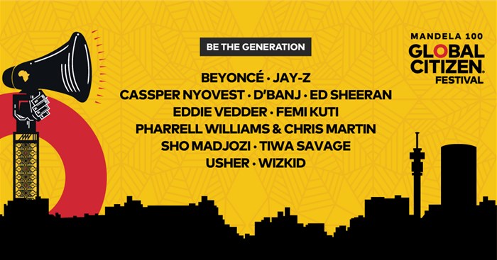 Beyoncé, Jay-Z, Pharrell Williams and Oprah to appear at Global Citizen Festival in South Africa