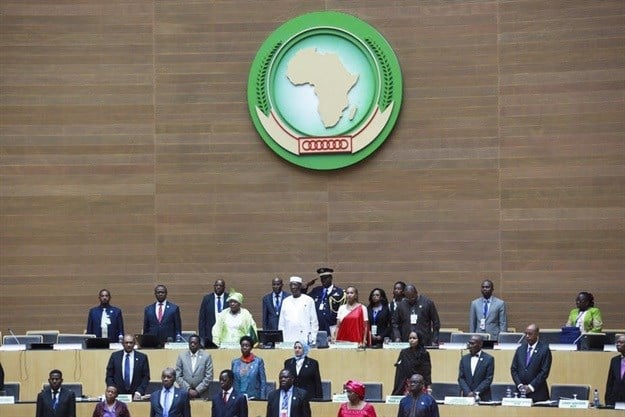 African leaders at the closing of the 26th African Union Summit in Addis Ababa, in 2016. EPA/Solan Kolli