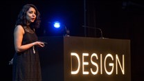 Design researcher, Shaakira Jassat, speaking at the 2018 Design Indaba. © Design Indaba.