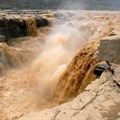 Hukou Waterfall of Yellow River, China. ,