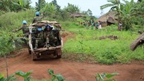 The United Nations Stabilisation Mission in the Democratic Republic of the Congo conducts a patrol in the Ituri Province. UN Photo/Michael Ali.