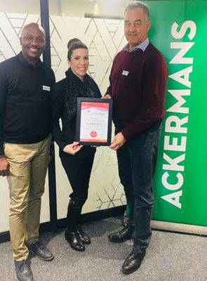 From Left to right: Ephraim Mamabolo, Marketing Director: Ackermans; Maria Petousis, Target Group Index Ask Africa Executive; Charl Cronje, Managing Director: Ackermans