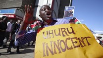 A supporter of Uhuru Kenyatta after the Kenyan president’s ICC charges were dropped in December, 2014. Daniel Irungu/EPA