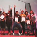Ask Afrika Icon Brands Top 10 winners on stage. Image supplied.