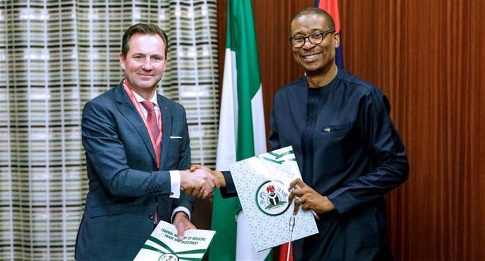 L to R: Thomas Schaefer, head of Volkswagen sub-Saharan Region and Okey Enelamah, Nigeria’s Minister of Industry, Trade and Investment