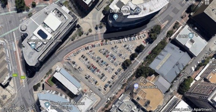 Site B is currently a parking lot on the Foreshore, as shown in the above image captured from .