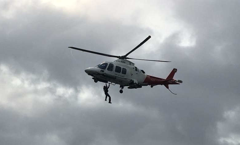 TNPA tested a helicopter service to transfer marine pilots at the Port of Cape Town