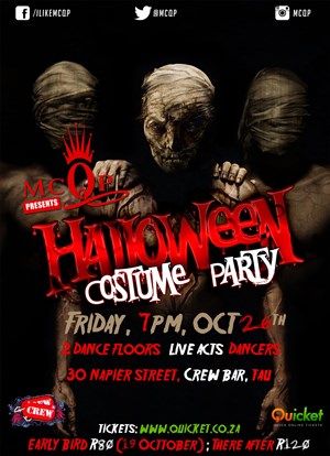 MCQP's Halloween party to take place at TAU Nightclub and Crew Bar