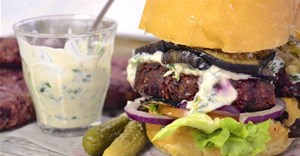 #GreenMondaySA: Vegan beetroot and lentil burger with coriander alioli